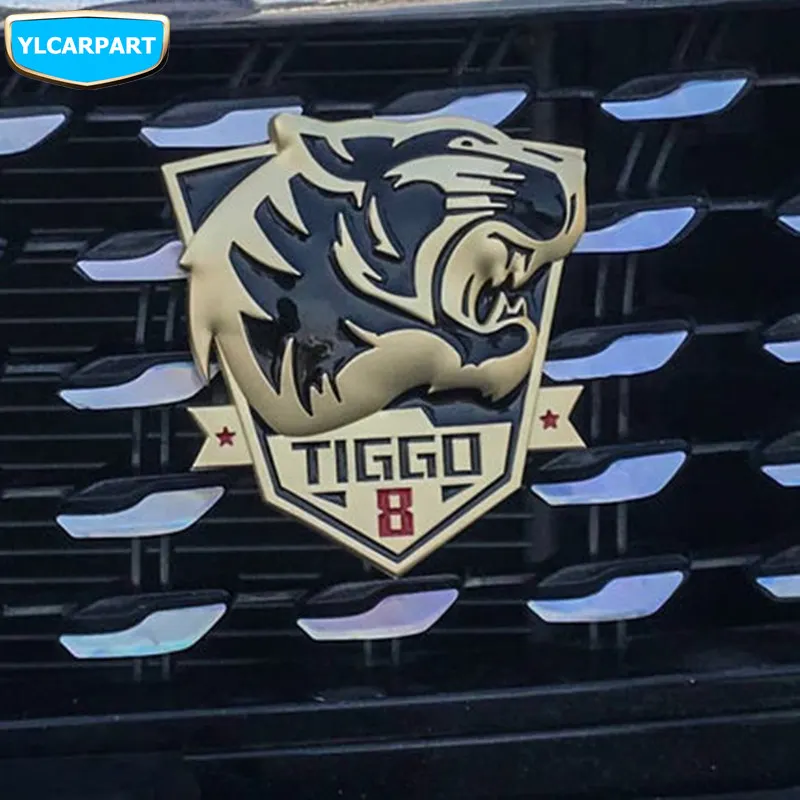 Для Chery Tiggo 8, Tiggo8, автомобиль средняя сетка эмблема тикер
