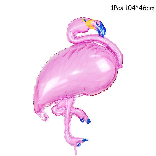 Hawaiian Party Decorations Palm Leaves Bunting Banner Luau Flamingo Summer Tropical Party Decoration Jungle Safari Party Ballons 1pcs flamingo
