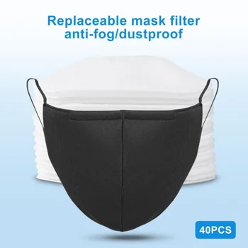 

Replaceable Filter Mask Gray Model Combination 40Pcs Mask Pad Replacement Protective Breathable Disposable Masks Face Mask