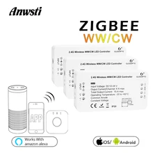 Gledopto zigbee led 컨트롤러 cct 무선 제어 스마트 홈 브리지 ww cw led 스트립 조광기 스위치 12 v 24 v alexa echo(China)