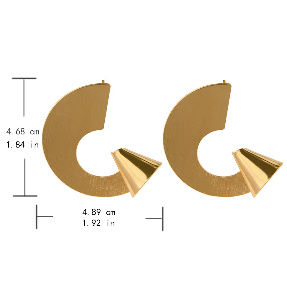  Trendy Irregular Sequins Metal Geometric Earrings for Women Gold&Silver Simple Punk  Earrings Modern Art Jewelry