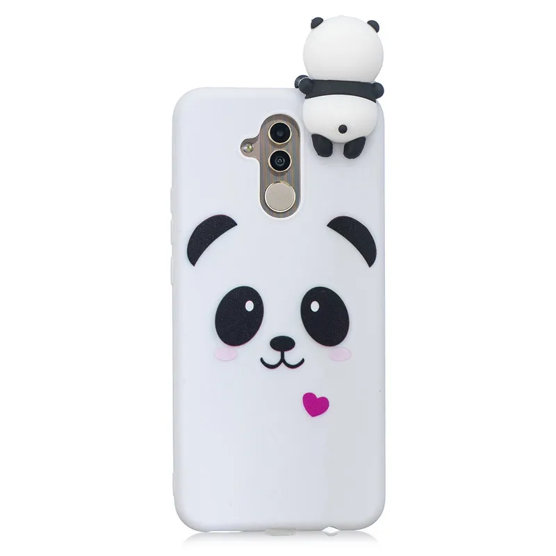 Милый Мягкий Силиконовый ТПУ чехол с 3D пандой для Huawei P8 Lite 2017 P9 P10 P20 P30 Mate 10 20 30 Pro