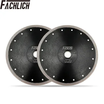 

FACHLICH 2pcs Diamond Superthin Tile Saw Blade for Marble Tile Ceramic Porcelain X Mesh Turbo Cutting Disc Dia 230mm/9"