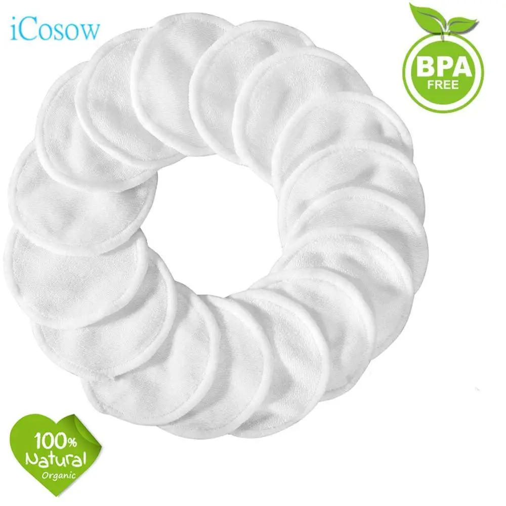 ICosow многоразовые подушечки для снятия макияжа 100000 упаковок, органического бамбукового хлопка, многоразовые хлопковые подушечки для салфеток для лица