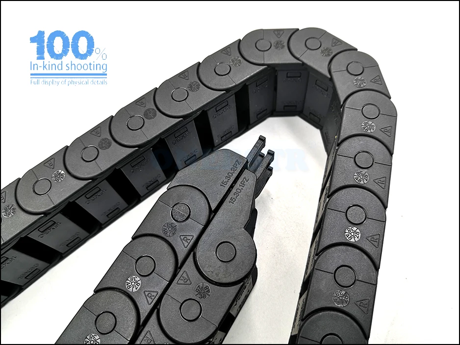 1 Meter 15x30mm Drag Chain Wire Carrier Cable Semi Closed Open Inside Conveyor Towline For CNC Router Machine Tools Freeshipping 9