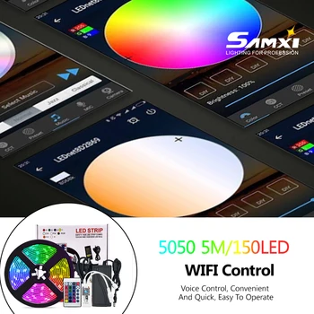 

Wifi Control 12V RGB 5050 5M/150LED LED Strip Flexible 5M 10M Waterproof Led Light Strip for Livingroom Bedroom Garden