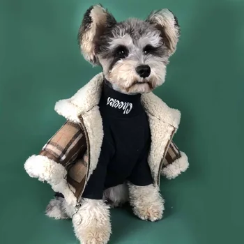

New Chic Berber Fleece Dog Winter Pet Dog Super Warm Clothes For Dogs Coat Jacket Cotton Ropa Perro French Bulldog Clothing