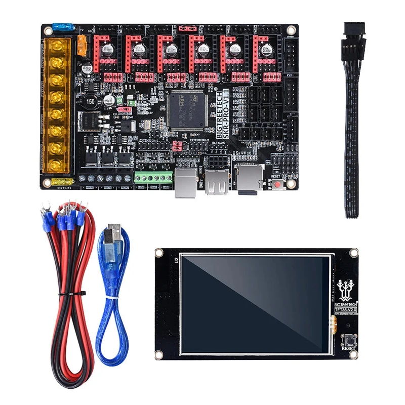 SKR Pro V1.1 Control Board 32 Bit ARM CPU + TFT35 V2.0 Press Screen Smart Wifi Display Set for 3D Printer Part