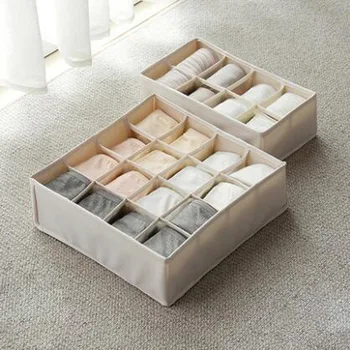 

MASCOTANGEL Multi-size Bra Underwear Organizer Home Storage Box Non-woven Wardrobe Drawer Closet Organizer For Scarfs Socks