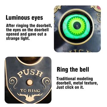 

Hot Halloween Door Decoration Horrible Terrorist Scenarios Decoration Haunted House Decoration One-Eyed Doorbell Not Included Ce