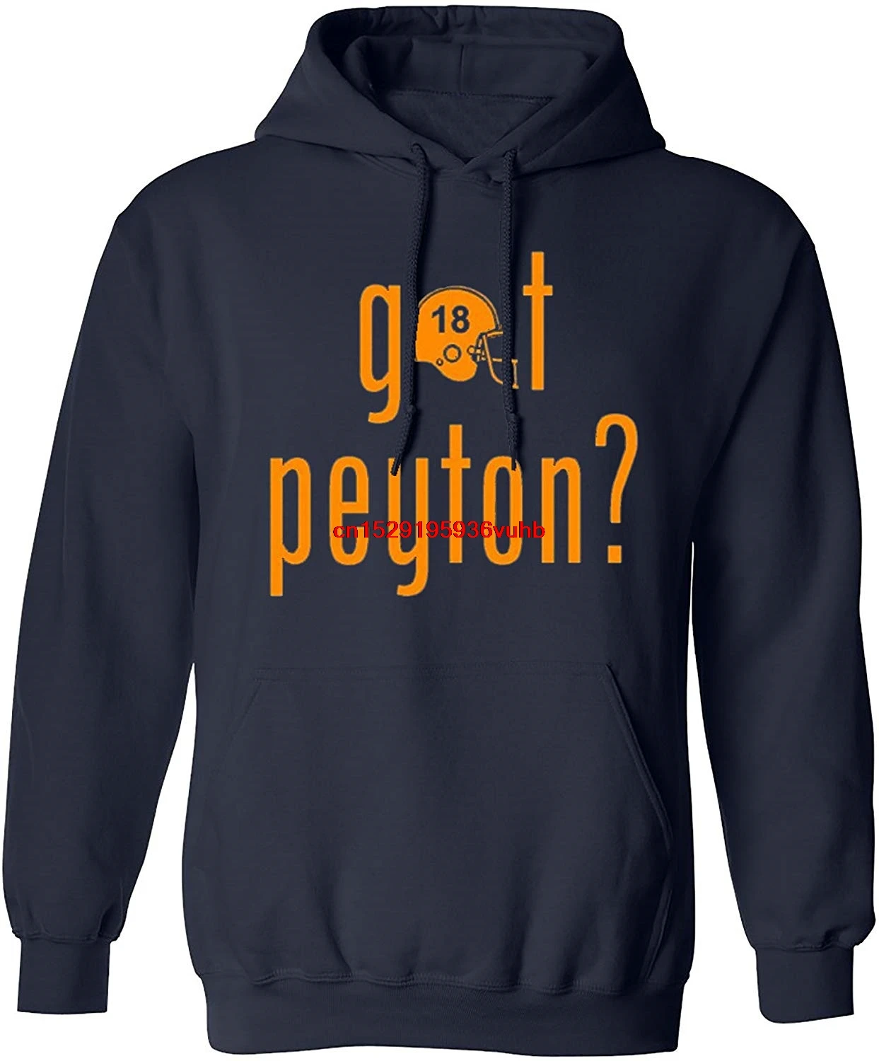 Мужские толстовки с забавным принтом, толстовка с капюшоном Got Peyton? Толстовка с капюшоном для взрослых Manning Denver football(средний, темно-синий