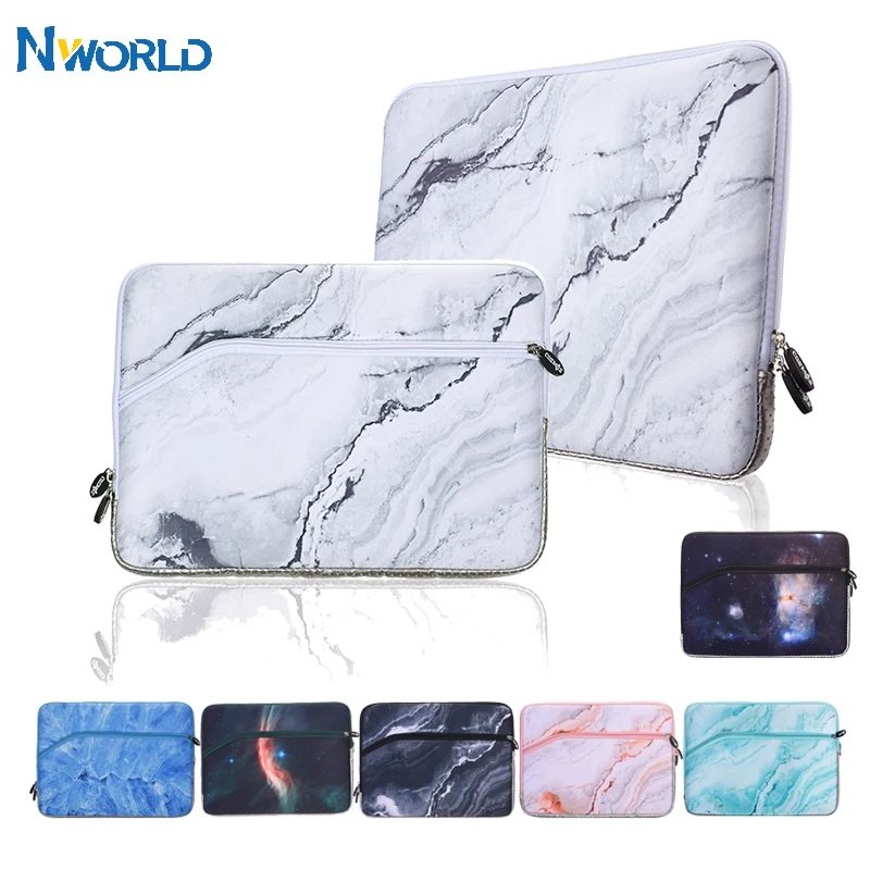 Nworld 13'' Marble Pattern Laptop Bag Waterproof Liner Bags Laptop Case