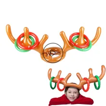 Надувной олень Рождественская шляпа Рождественская игрушка надувной олень Рождественская шляпа кольцо из оленьего рога бросок Праздничная Вечеринка игра игрушки diy