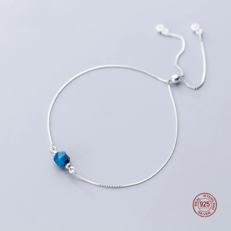 Лко Новое поступление модное серебряное кольцо 925 Простые Модные синий браслет