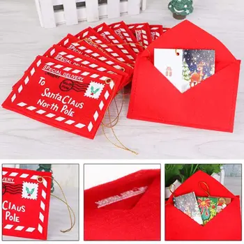 

10 Pcs Envelope Ornaments Christmas Ornament Money Holder Christmas Card M68E