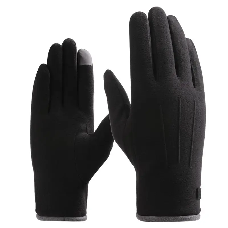 Зимние теплые модные перчатки из кашемира и шерсти с сенсорным экраном, ветрозащитные, морозостойкие, для спорта на открытом воздухе, для верховой езды, перчатки для мужчин и женщин - Цвет: B