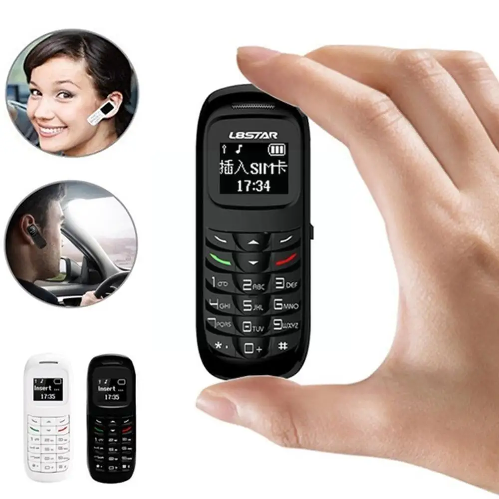 Hot Bluetooth Dialer Mini Cute Mobile Phone 0.66'' Magic Voice SIM Card Cellphone BM70 Call Student Recorder | Мобильные