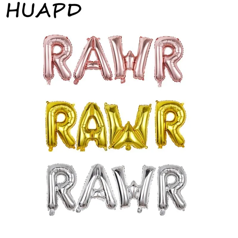 4 шт. Rawr воздушные шары для мальчика на день рождения одежда животные из зооппарка