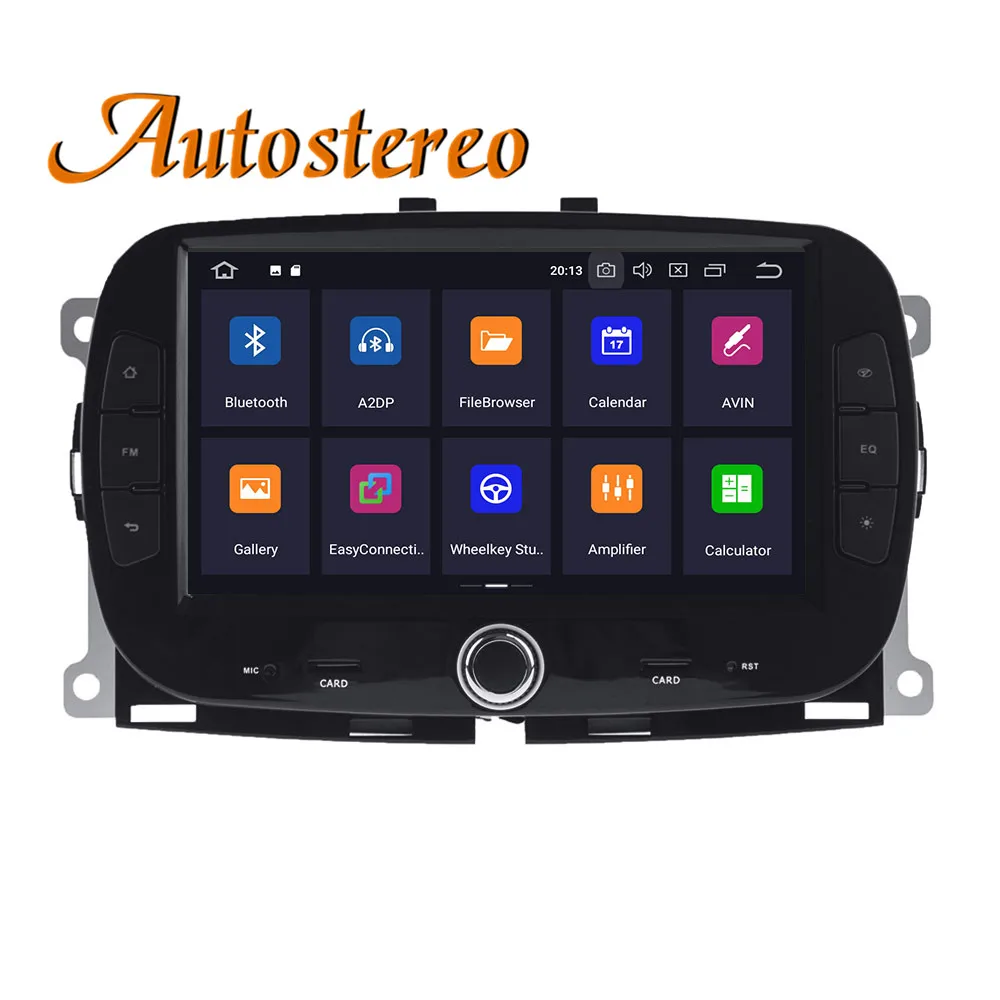 For Fiat 500 2015-2019 PX6 DSP Android 10.0 4GB+64GB Car Radio GPS Navigation Stereo Multimedia Player Radio Head Unit Recorder