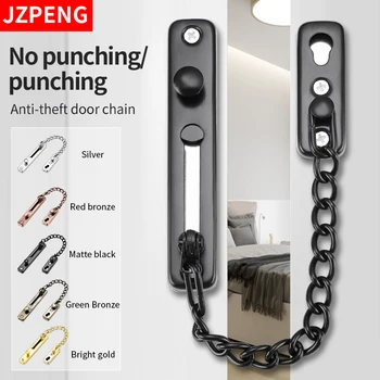 

JZPENG anti-theft chain door chain home door latch door lock anti-theft lock security lock door lock anti-lock pin punch-free