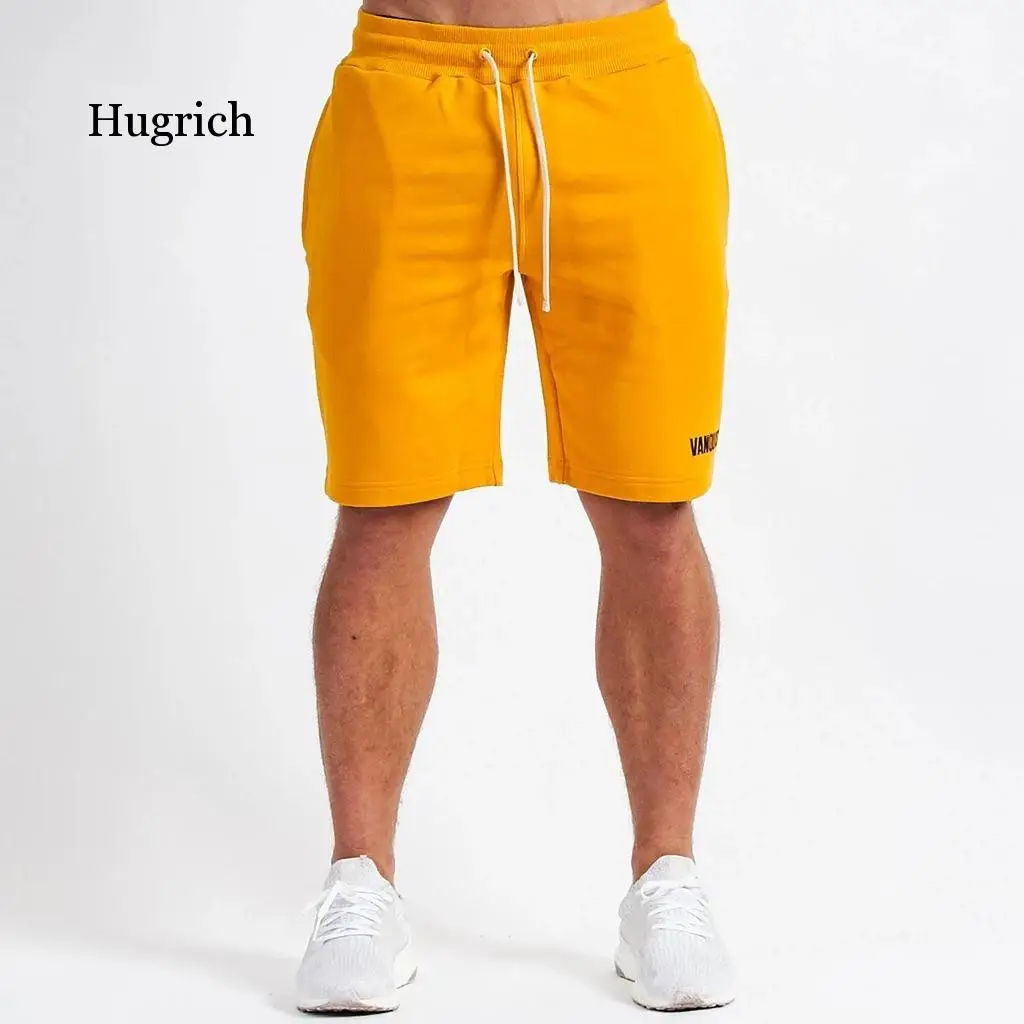 European New Muscle Fitness Shorts Men's Sports Running High Elastic Tights Men's Gym Wear