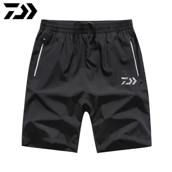 

2020 New Style Daiwa Fishing Shorts Waterproof Breathable Lightweight Beach Pants Loose Men's Knee Length Fishing Pants M-7XL