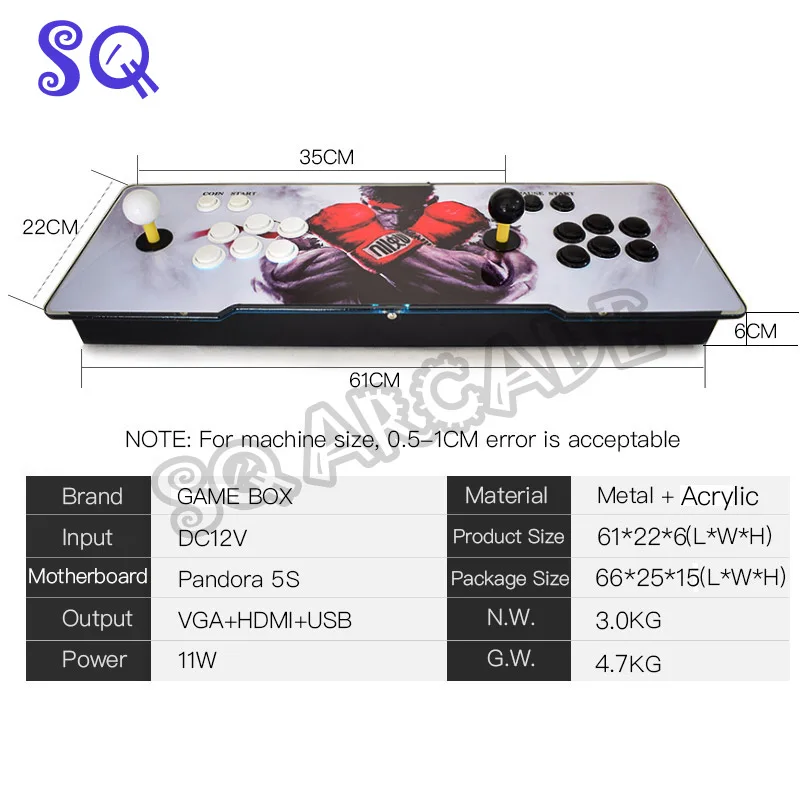 1388/1399/1660/2070/ в 1 игровая консоль для ТВ ПК PS3 монитор Поддержка HDMI VGA USB с пауза Pandora видео-Аркада машина