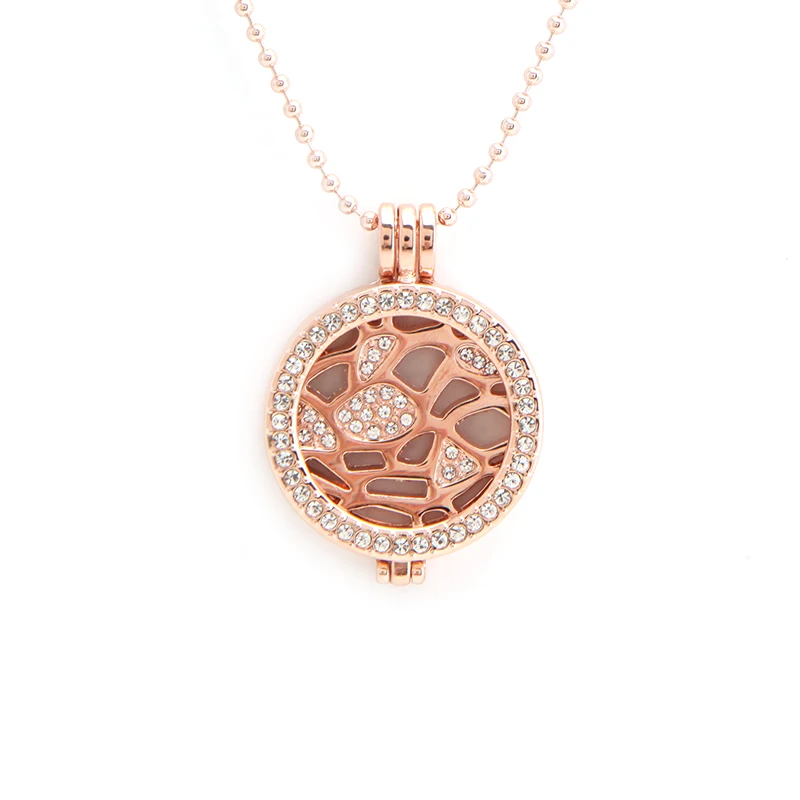 Винни Дизайн Ювелирные изделия 33 мм Монета кулон ожерелье розовое золото для женщин ювелирные изделия - Окраска металла: SET 6