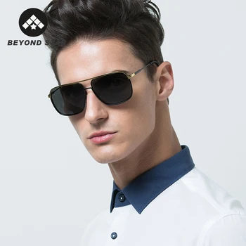 

BERONDSTAR Anti-Reflective Lens Sunglasses Men Polarized UV400 High Quality Anti-glare Sunglasses Square Style Eyewear AR1912