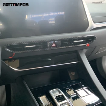

For Hyundai Sonata 2020 2021 Carbon Fiber Center Control Air Vent Outlet Cover Trim Molding Interior Accessories Car Styling