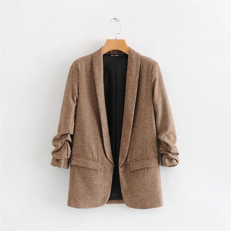 

Hy8551 Coat Autumn New Style 2018 Trend WOMEN'S Dress Suit Collar Non-Ornament Long Sleeve Slim Fit Small Suit Women's