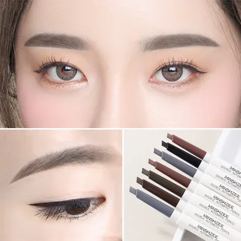 

MINSHZEE Double-headed Eyebrow Pencil Waterproof and Sweat-proof Non-marking Natural Durable Eyebrow Brush Eyebrow Powder Set