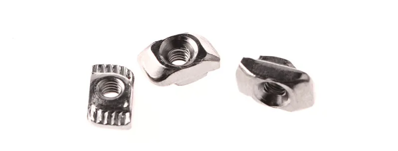 10/20/50/100PCS M3 M4 M5 for 20 Series T-Slot T-nut Sliding T Nut Hammer Head Drop In Nut Connector Aluminum Extrusion Profile