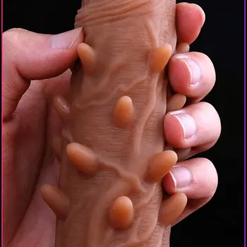 Very Soft Silicone Thorn Vibrator Dildo Artificial Male Penis Dick Female Masturbator Big Dildo Adult Sex Toy For Women/lesbian 4