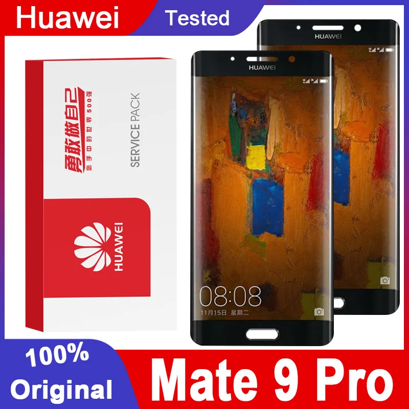 100% Оригинальный 5 ''дисплей с рамкой для Huawei Mate 9 Pro ЖК дисплей сенсорным экраном дигитайзер в сборе