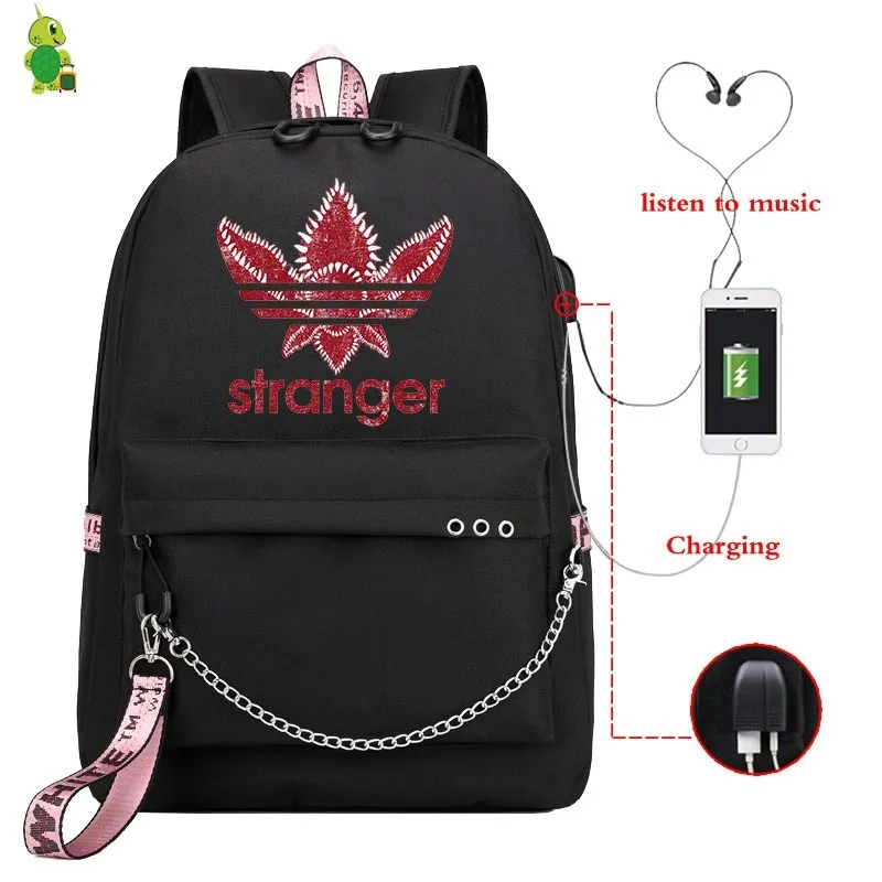 24 Mochila, рюкзак для странных вещей, Usb зарядка, рюкзак для ноутбука, школьные сумки для девочек-подростков, женские рюкзаки, корейский рюкзак для путешествий - Цвет: 24