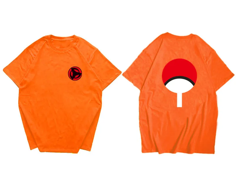 7Orange Футболка с Наруто аниме футболка Akatsuki Какаши Гаара Hokage Uchiha Itachi сасуке Шаринган белая забавная Футболка Мужская Уличная - Цвет: 7Orange