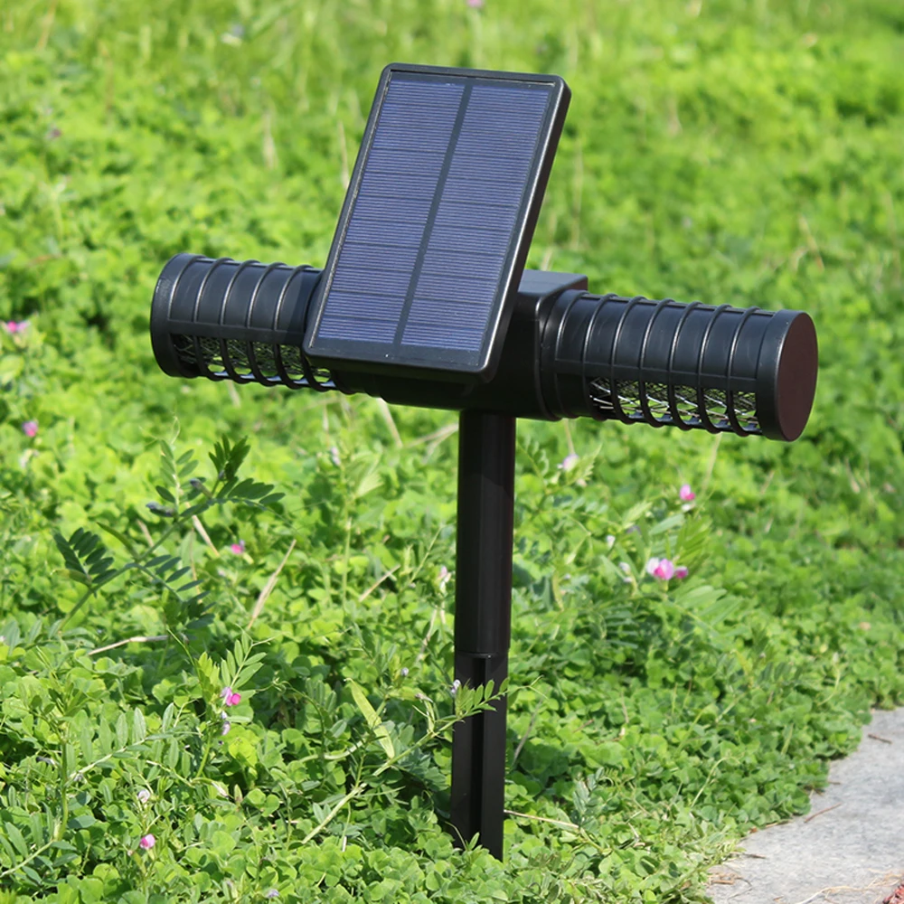 

New Outdoor Solar Mosquito Killer Waterproof UV Villa Ground Garden Park Yard Bug Zapper Fly Electric Repellent Control Device