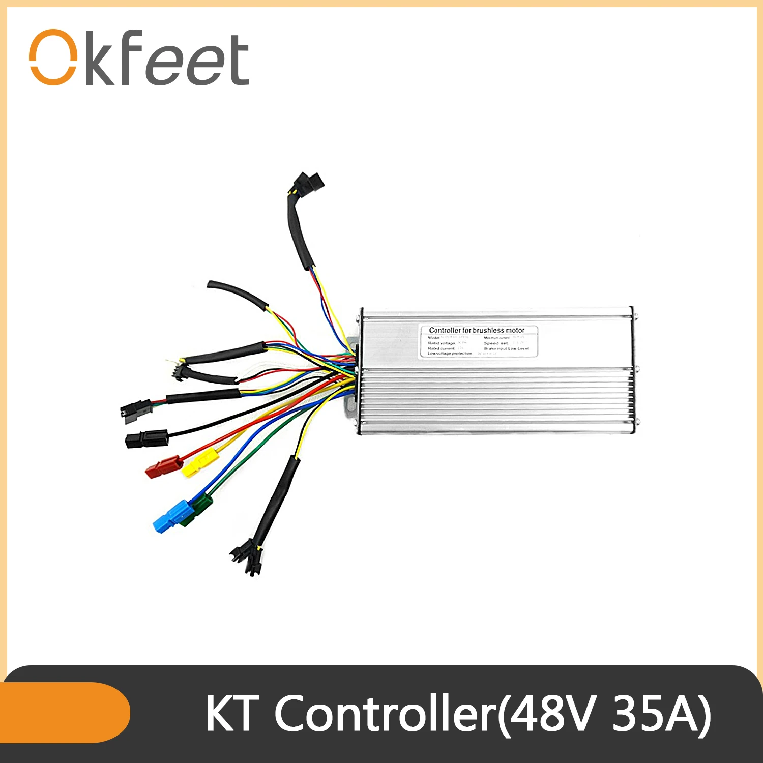 Контроллер Okfeet KT для электрического велосипеда 48 В 35 А контроллер прямоугольной