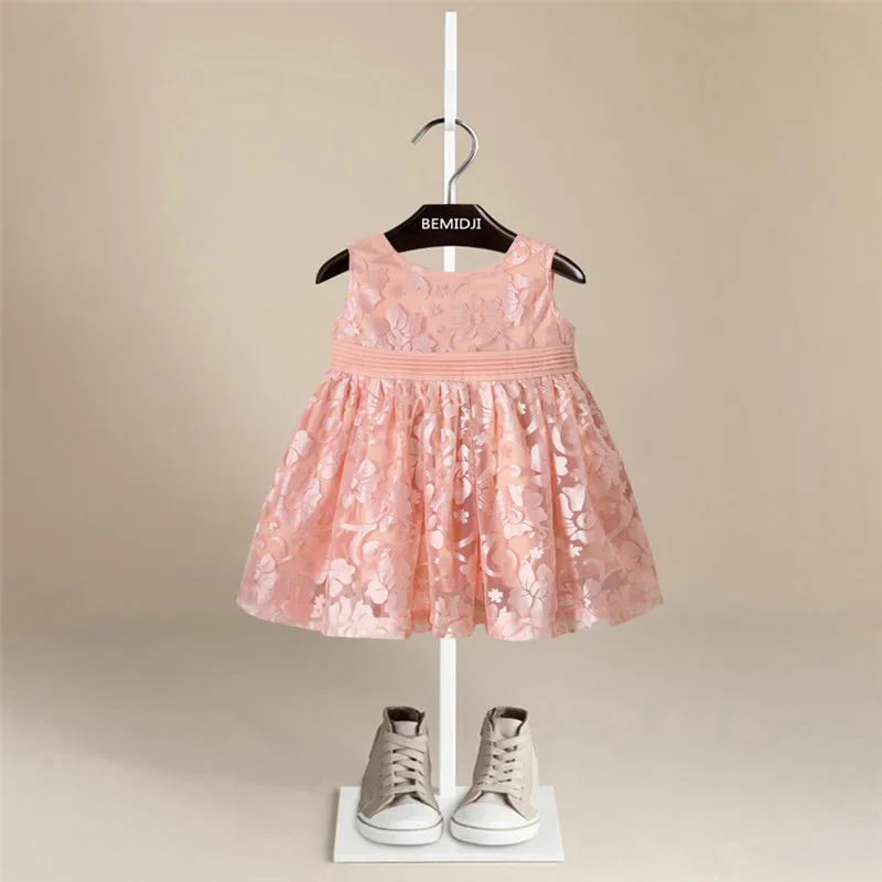

Summer Baby Girls Dress Princess Floral Lace Dress Hollow Out Short Sleve Party Pageant Tutu Dresses Baby Clothes