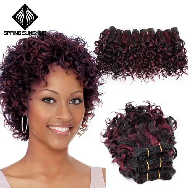 Spring Sunshine Afro Kinky Curly Synthetic Weave Bouncy Jerry Curl