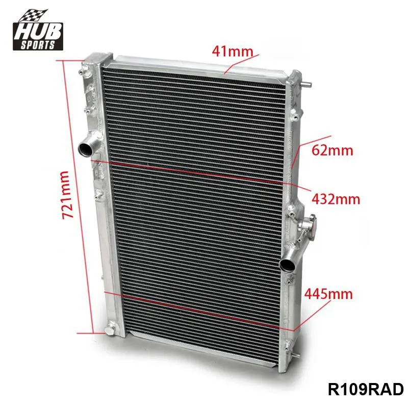 42 мм 2 рядный радиатор из алюминиевого сплава для Mitsubishi Lancer EVO 7 8 9 2001 2007mt|radiator for