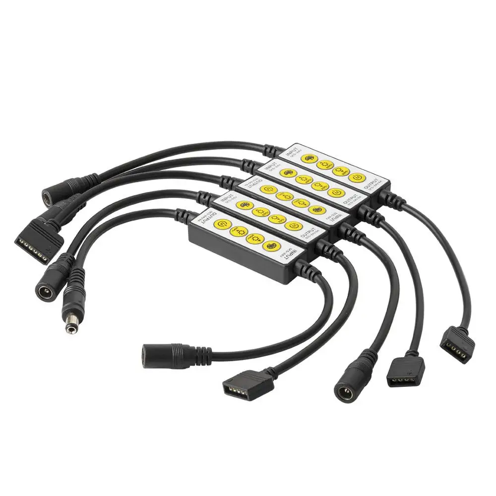 DC5-24V мини 4 клавиши светодиодный контроллер 5050 контроллер одного цвета RGB/RGBW/CCT/RGB+ CCT 4pin/5pin/6pin Светодиодная лента
