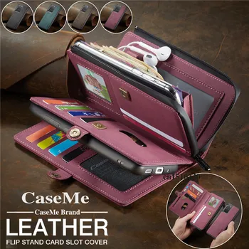 

Multi-functional Leather Case for Samsung S20 Ultra Note 10 Plus A51 A71 Walllet Card Cover for iPhone 11 Pro Max SE 2020 Coque