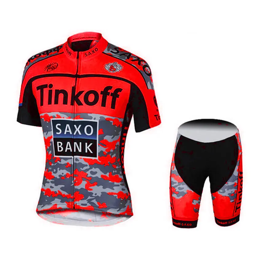 Tinkoff Pro Team летние велосипедные наборы Ropa Ciclismo Высокое качество комплект велосипедной одежды для мужчин триатлонный обтягивающий костюм Skying велосипедная форма - Цвет: 8