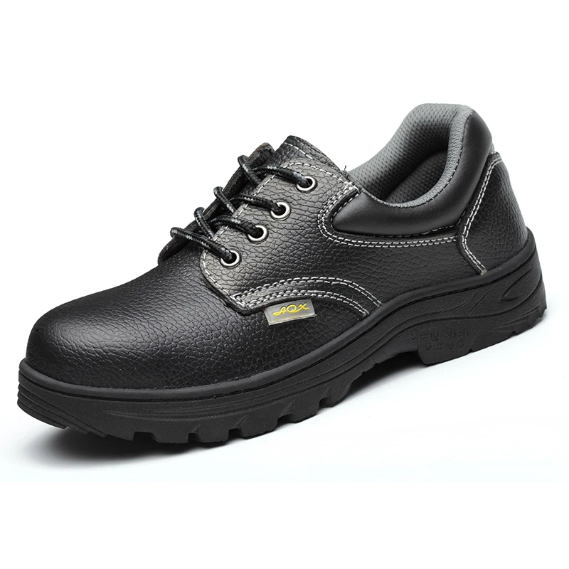 

men casual large size steel toe covers working safety shoes soft PU leather platform worker security boots zapatos de seguridad