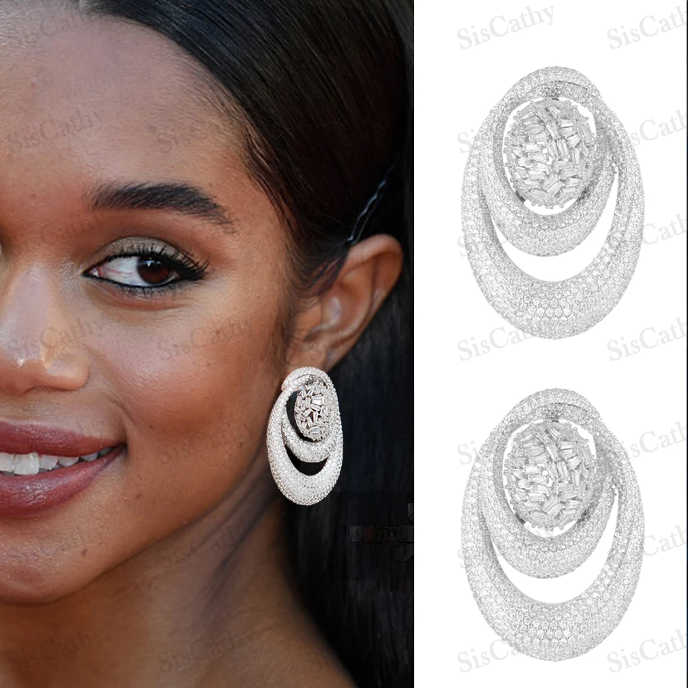 Женские серьги-гвоздики SISCATHY Классические свадебные серьги в африканском стиле