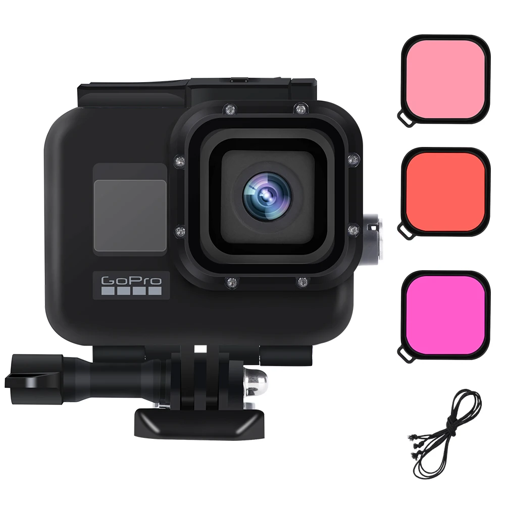 Чехол для дайвинга Gopro Hero 8 водонепроницаемый чехол накладка подводной камеры