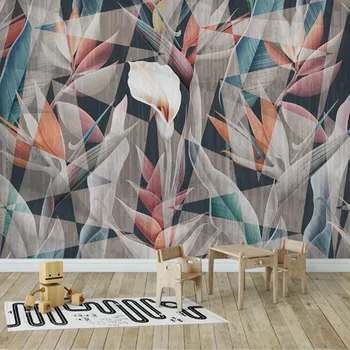 

Milofi custom 3D Nordic tropical plant elk background wallpaper mural