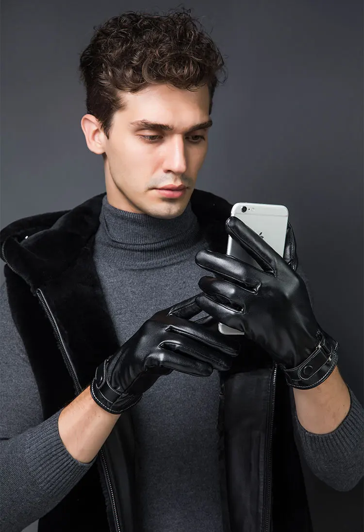 Спортивные перчатки на открытом воздухе Windstopper для сноуборда лыж верховой езды Велоспорт велосипед ветрозащитный зимний тепловой сенсорный экран унисекс кожа